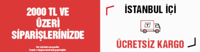 2000 TL ve Üzeri İstanbul İçi Ücretsiz Kargo
