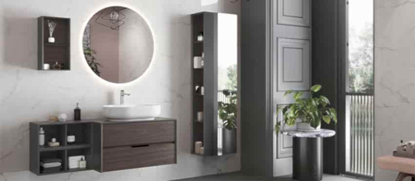 Kale Zero 2.0 Banyo Dolabı Armatür Bantlı Lavaboyla Sade ve Fonksiyonel Banyolar