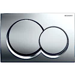 Geberit Kumanda Kapağı Alpha01 - Çift Basmalı Parlak Krom