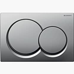 Geberit Kumanda Kapağı Alpha01 - Çift Basmalı Mat Krom