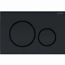 Geberit Kumanda Kapağı Sigma20 - Çift Basmalı Mat Siyah / Siyah