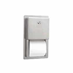 Bobrick Classic Paslanmaz Çelik 2li Kiliti Ankastre Tuvalet Kağıtlık