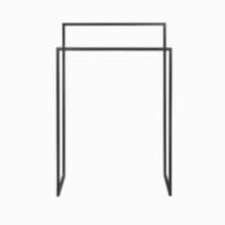 Decor Walther Mat Siyah Sabit İkili Ayaklı Havluluk