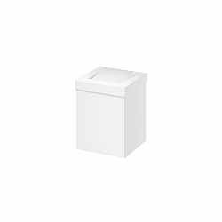 Decor Walther Mat Beyaz Çelik Sallanır Kapaklı Kare Çöp Kovası