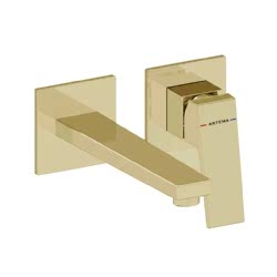 Artema Minimax Square Ankastre Lavabo Bataryası Uzun  Altın (A4359325)