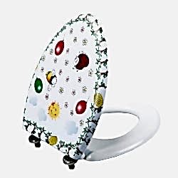 Creavit Çocuk Duroplast Metal Menteşeli Beyaz Dekorlu Klozet Kapağı