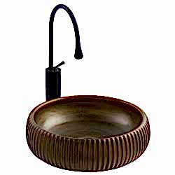 Lena E-4161C Haki Yeşili Tezgah Üstü Lavabo