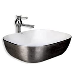 Lena E-5003G Gümüş Beyaz Tezgah Üstü Lavabo