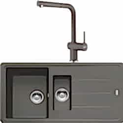 Franke Basis Bfg 651-97 1,5 Gözlü Granit Evye + Active Plus Doccia 2.0 Armatür (Stone Grey)