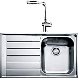 Franke Neptun NEX 611-86 Sol Damlalıklı Evye + Active Plus Doccia Armatür Seti