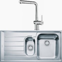 Franke Neptun NEX 651-100 Sol Damlalıklı Evye + Active Plus Doccia Armatür Seti