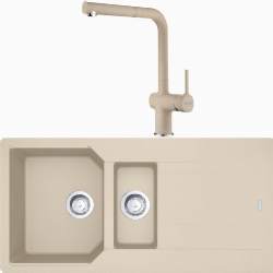 Franke Urban Ubg 651-100 1,5 Gözlü Granit Evye + Active Plus Doccia 2.0 Armatür (Avena)