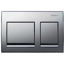 Geberit Alpha15 Çift Basmalı Parlak Krom Kumanda Kapağı