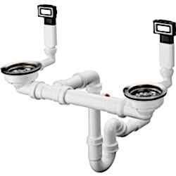 Hansgrohe D15-10 Çift Hazneli Eviye İçin Manuel Gider ve Taşma Seti - 43922800