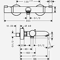 Hansgrohe Ecostat Comfort Termostatik Banyo Bataryası - 13114000 Hemen Al