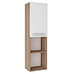 Kale Mare 40 Cm Beyaz-Meşe Boy Dolabı (Sol)