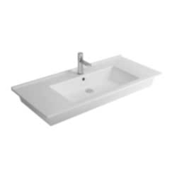 Newarc Silver 85X45X2,5 cm Slim Lavabo