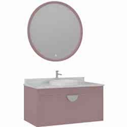 Orka Molino 100 Cm Pudra Banyo Dolabı Takımı (Krom Kulp)