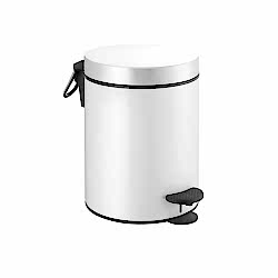 Sanco Mat Beyaz Çöp Kovası Pedallı Soft 3 Lt