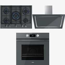 Teka Urban 70 Cm Gri Ankastre Set (Ocak-Fırın-Davlumbaz)